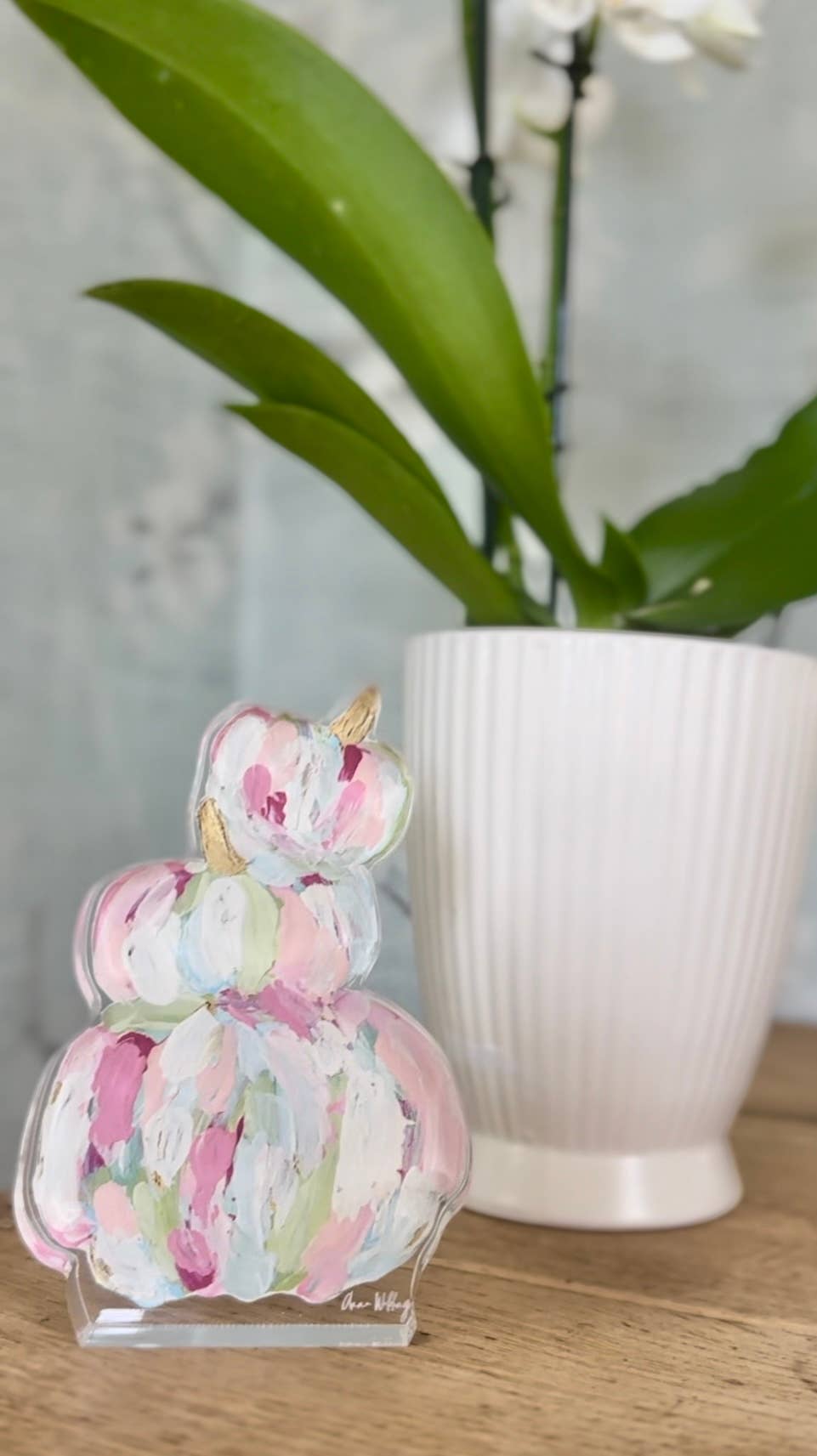 Pink Tipsy Pumpkin Stack