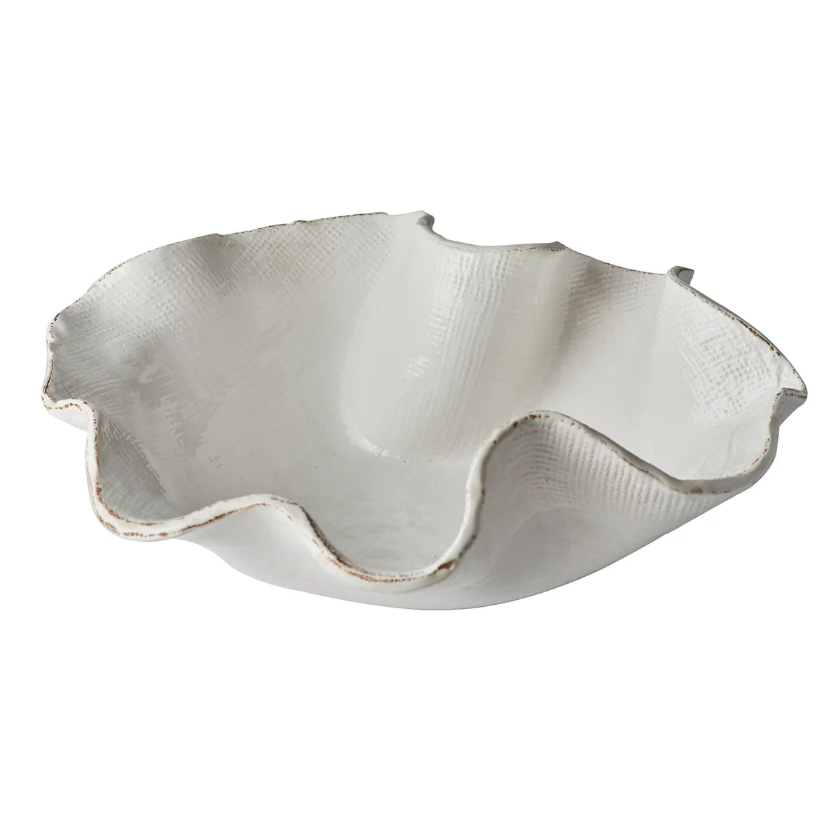 White Textured Bowl