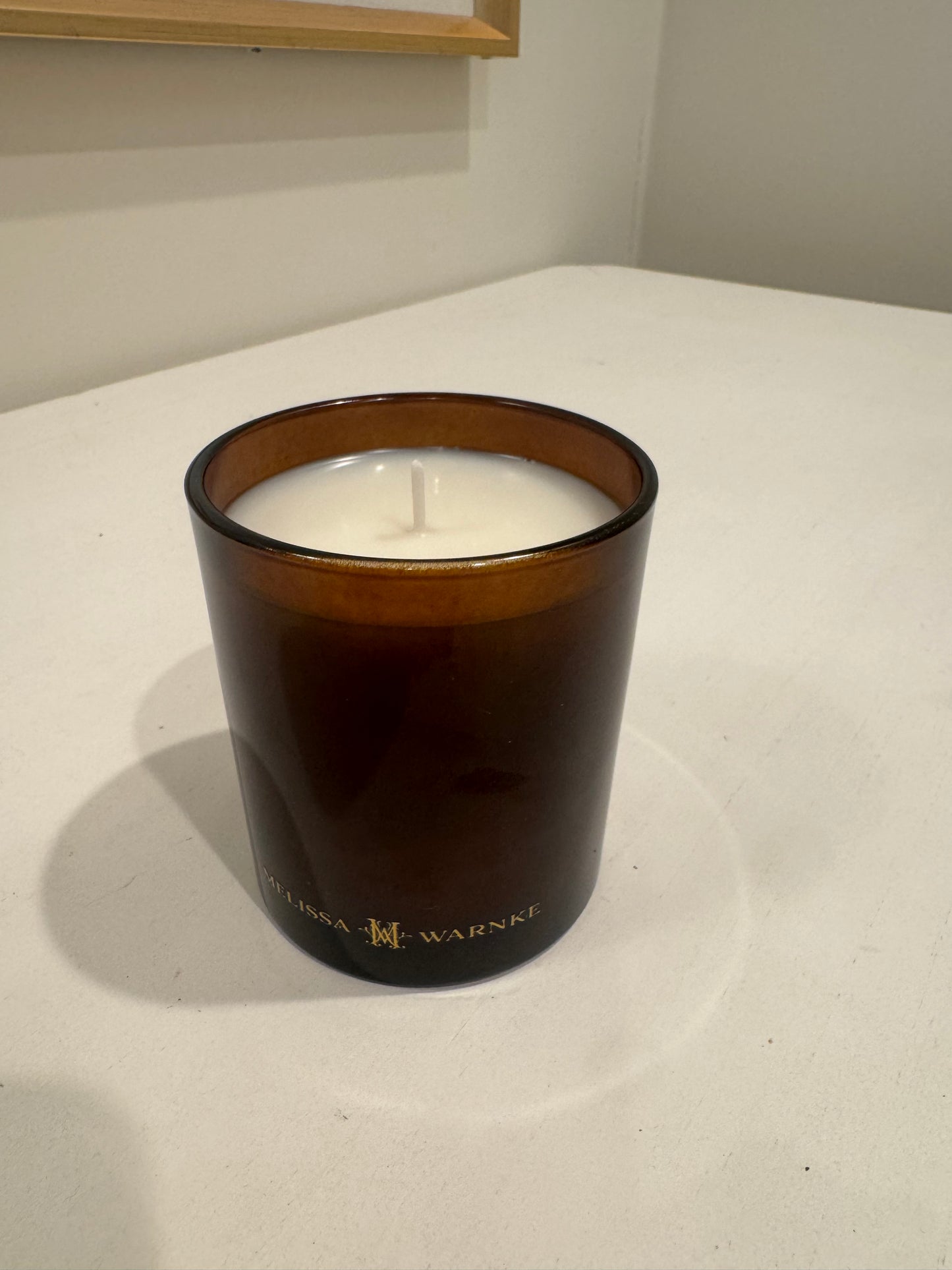 Amber Glass One Wick Candle