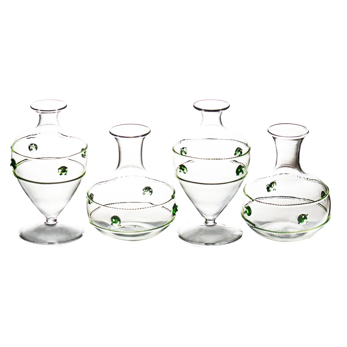 Green Rope Glass Bud Vase