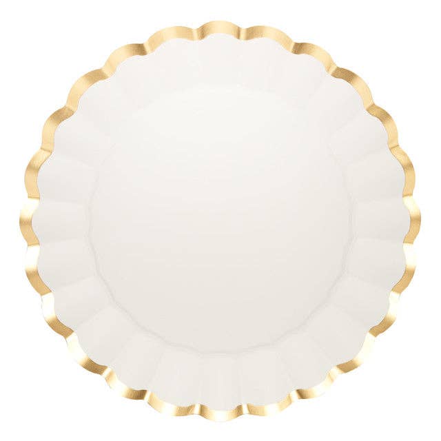 Charger Plate Gold & White