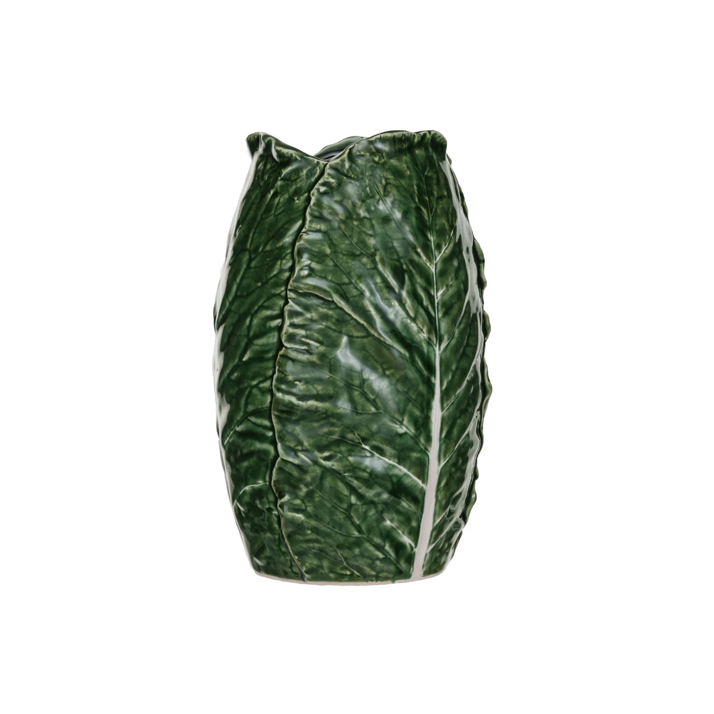 Embossed Stoneware Cabbage Vase