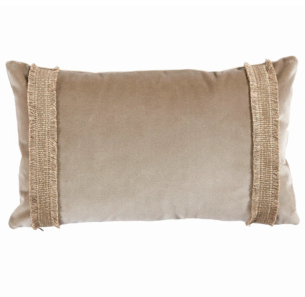 Taupe and Trim Lumbar Pillow