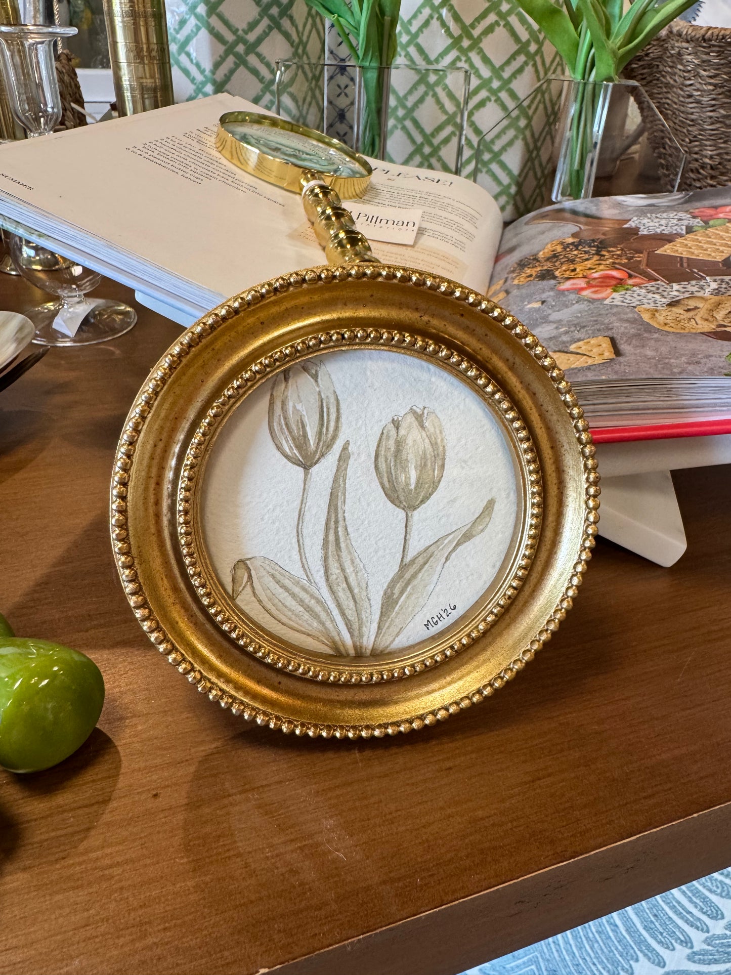 MGH Gold Circle Frame Art