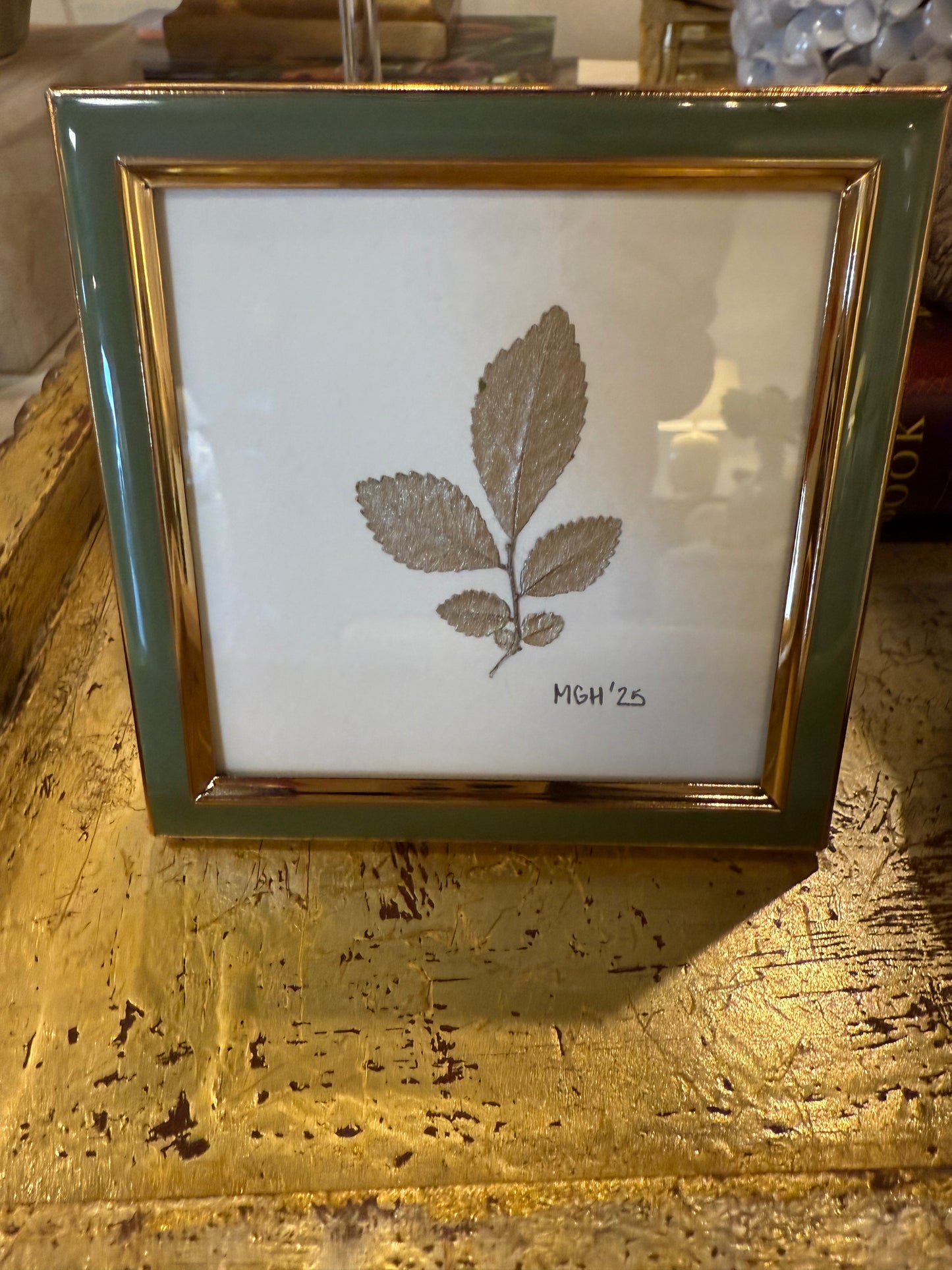 Square Framed Gold Leaf Art