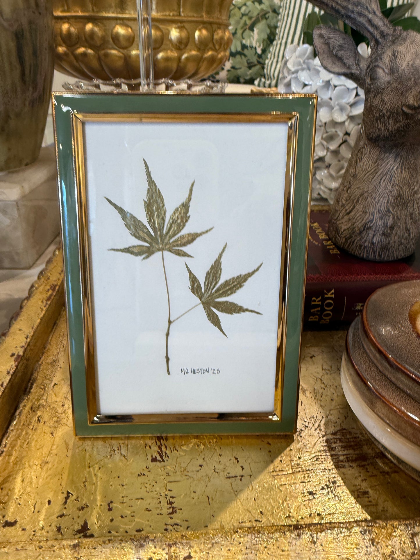 Square Framed Gold Leaf Art