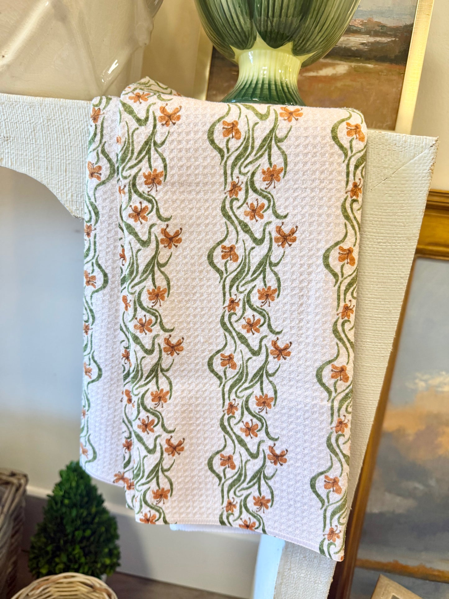 Floral Fall Tea Towel