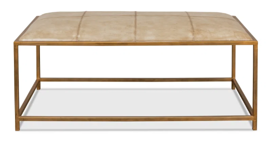 Leather Top Coffee Table