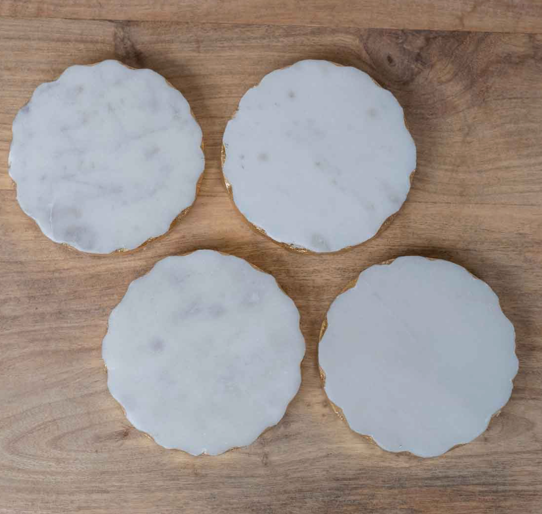 Ferrara Round Marble Coasters