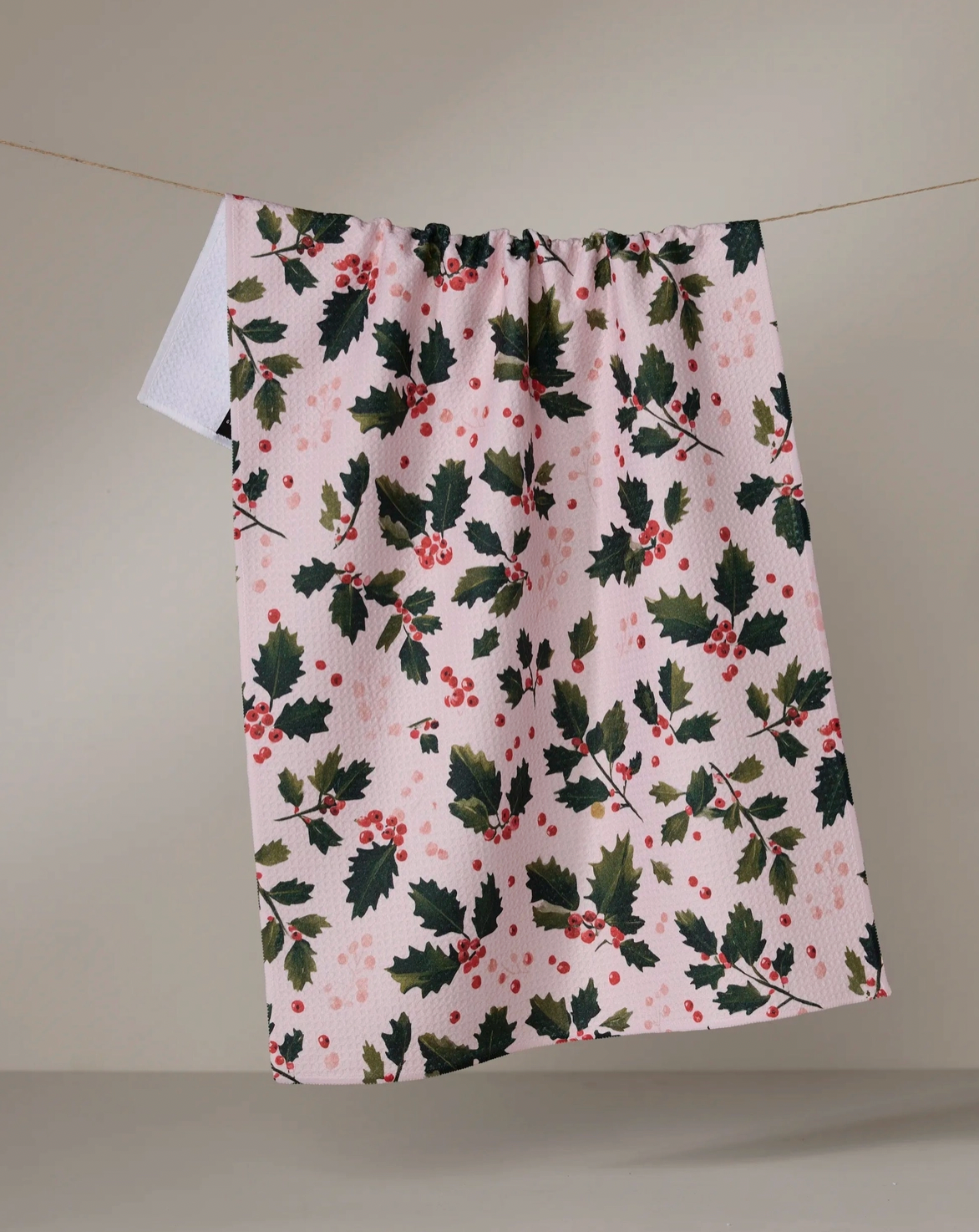 Geometry Tea Towel - Blushberry