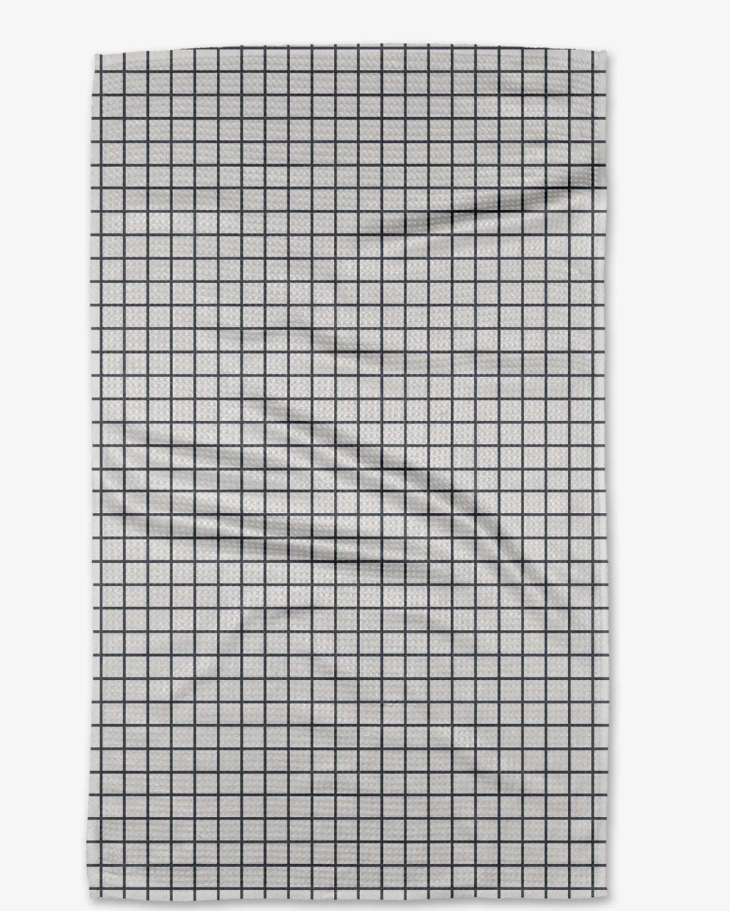 Navy Grid Tea Towel