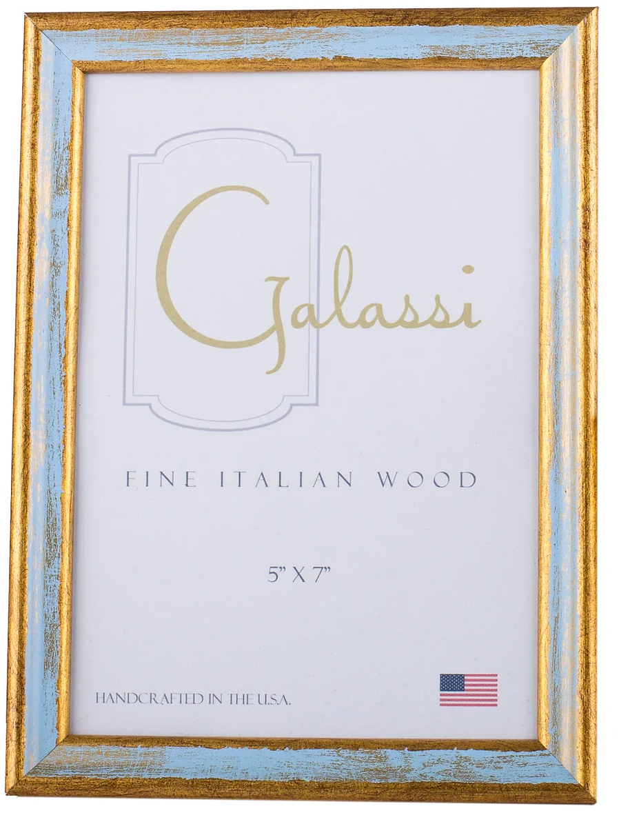 Blue & Gold Florentine Frame 4x6