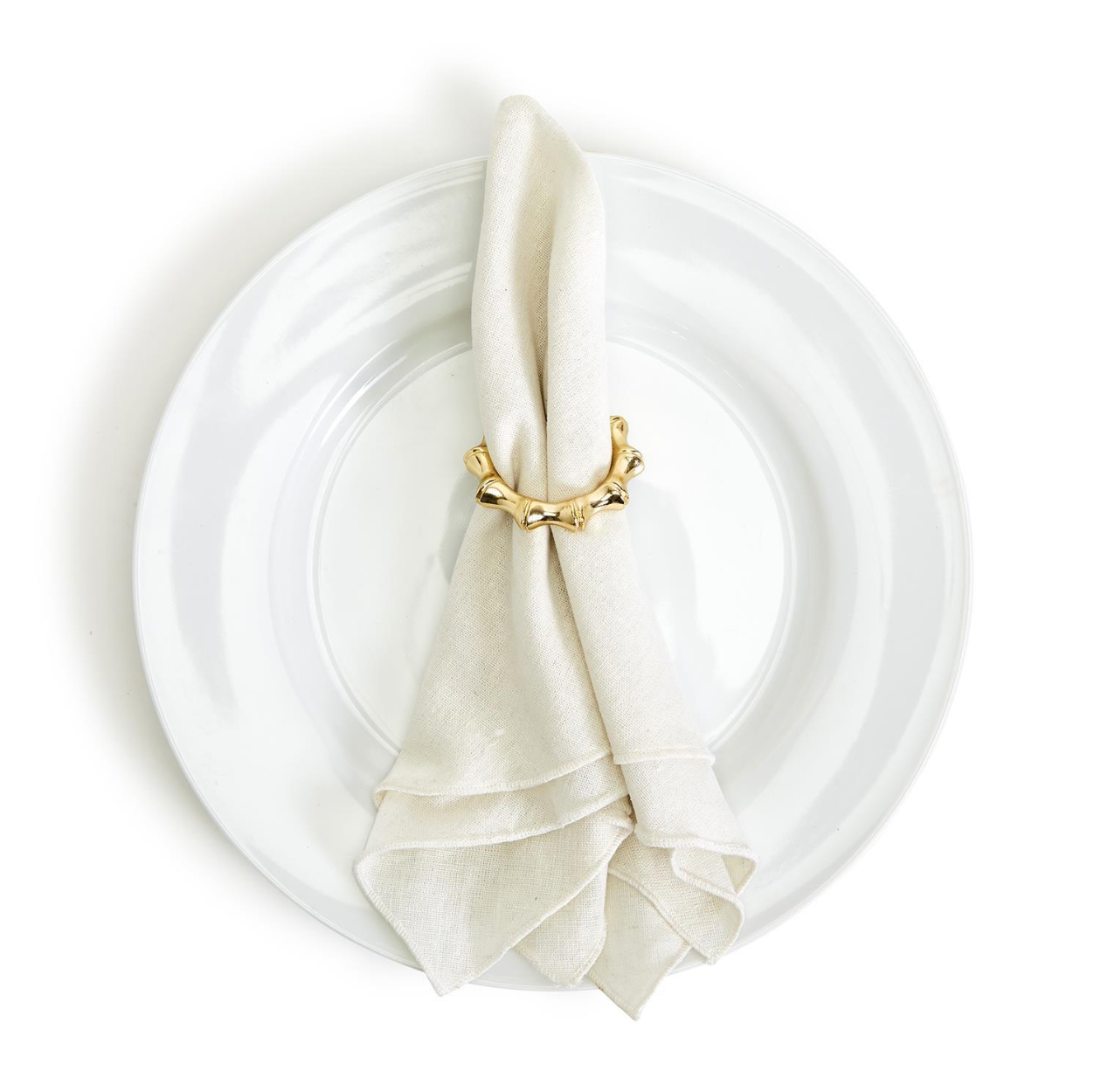 Gold Bamboo Napkin Rings