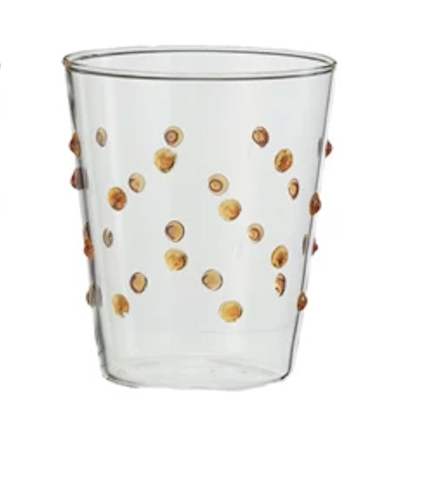 Drinking Glass with Raised Dots