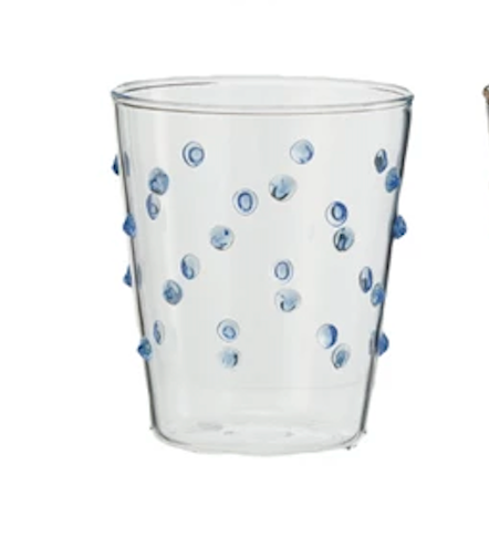 Drinking Glass with Raised Dots