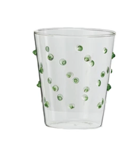 Drinking Glass with Raised Dots