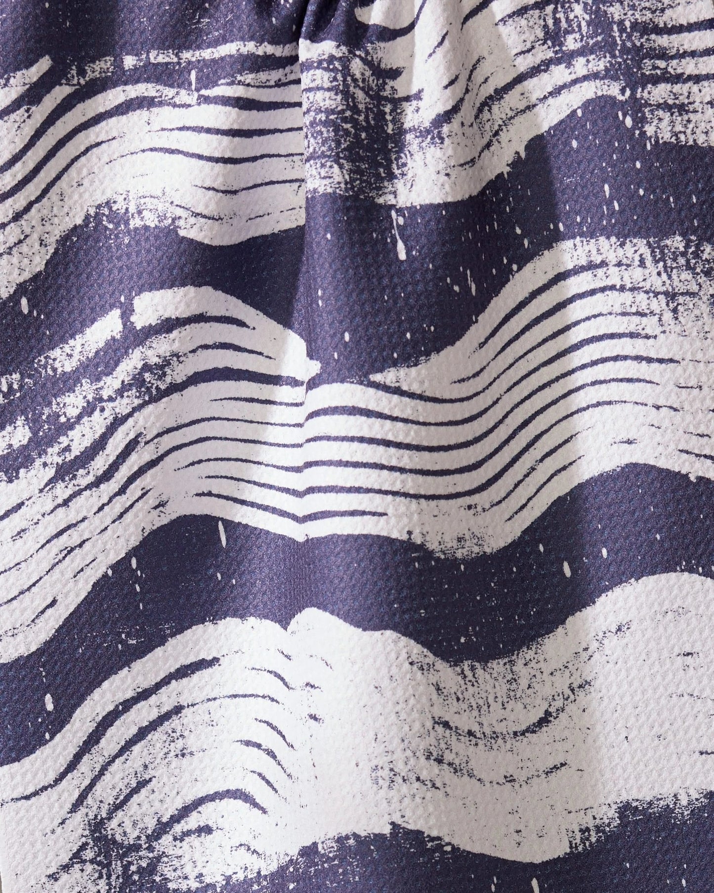 Geometry Brushline Navy Tea Towel