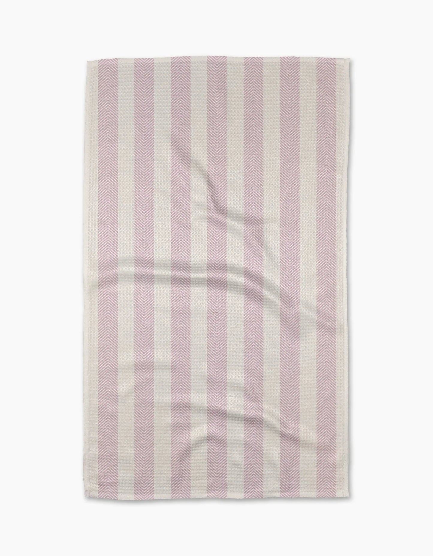 Geometry Pink Chevron Stripe Tea Towel