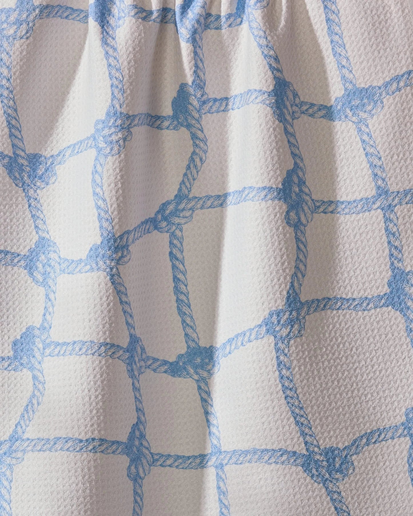 Geometry Tethered Blue Tea Towel