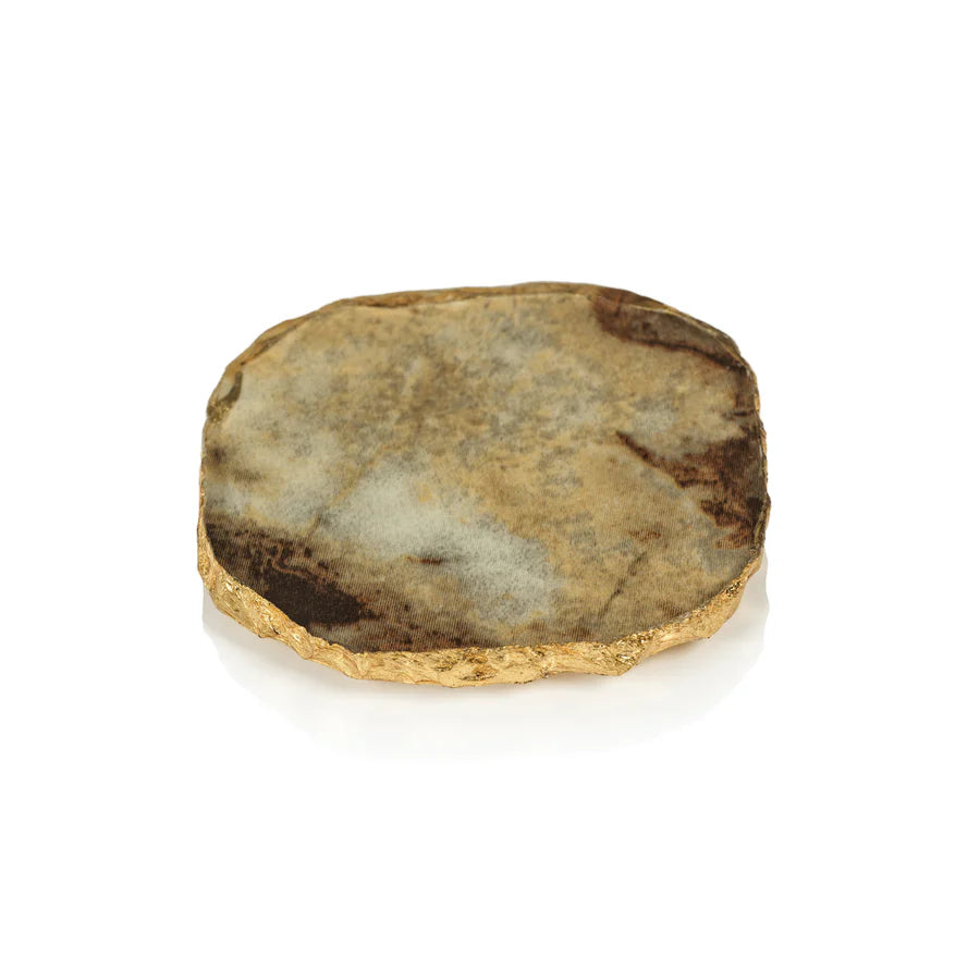 Brown Agate Coaster Set