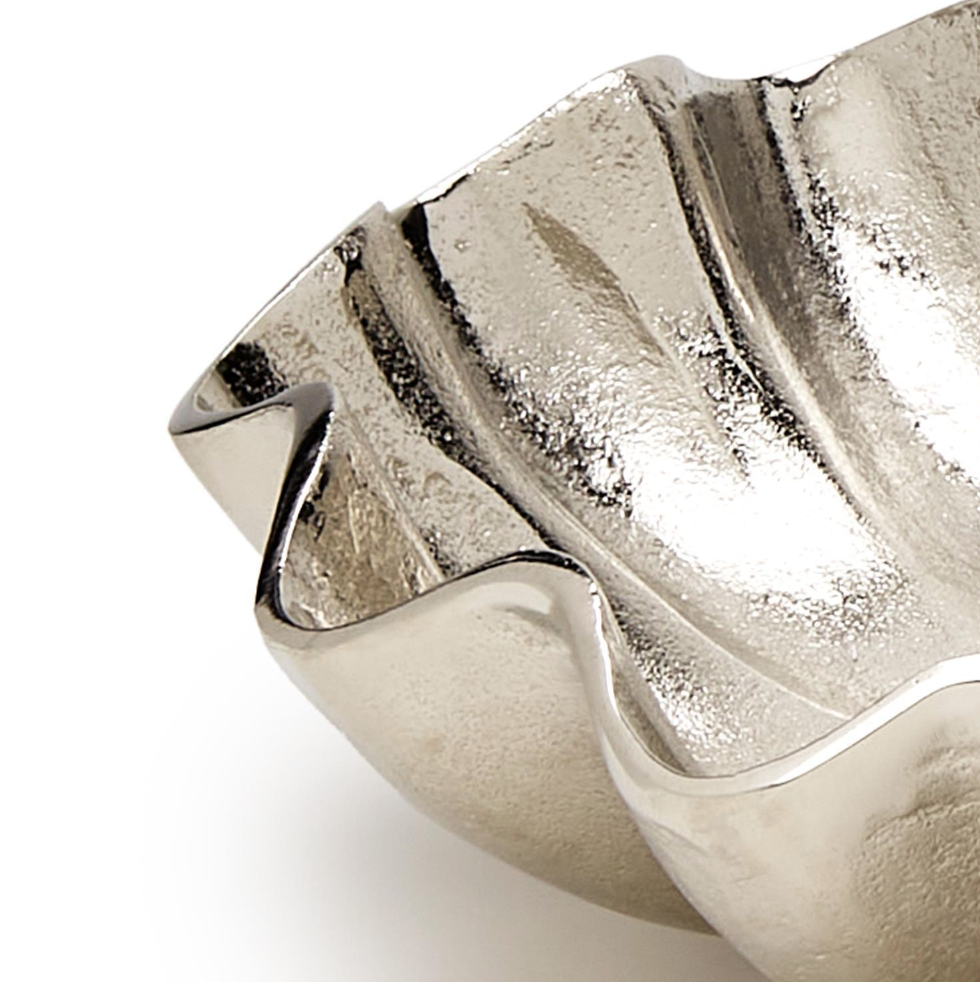Wavy Aluminum Serving Bowls