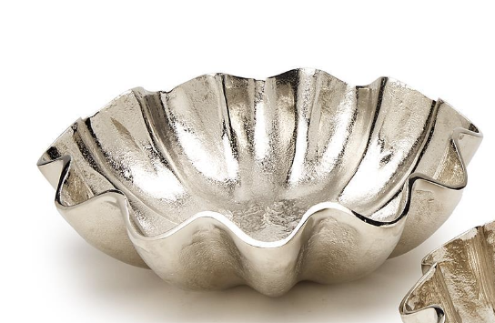 Wavy Aluminum Serving Bowls