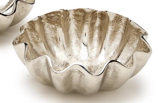 Wavy Aluminum Serving Bowls
