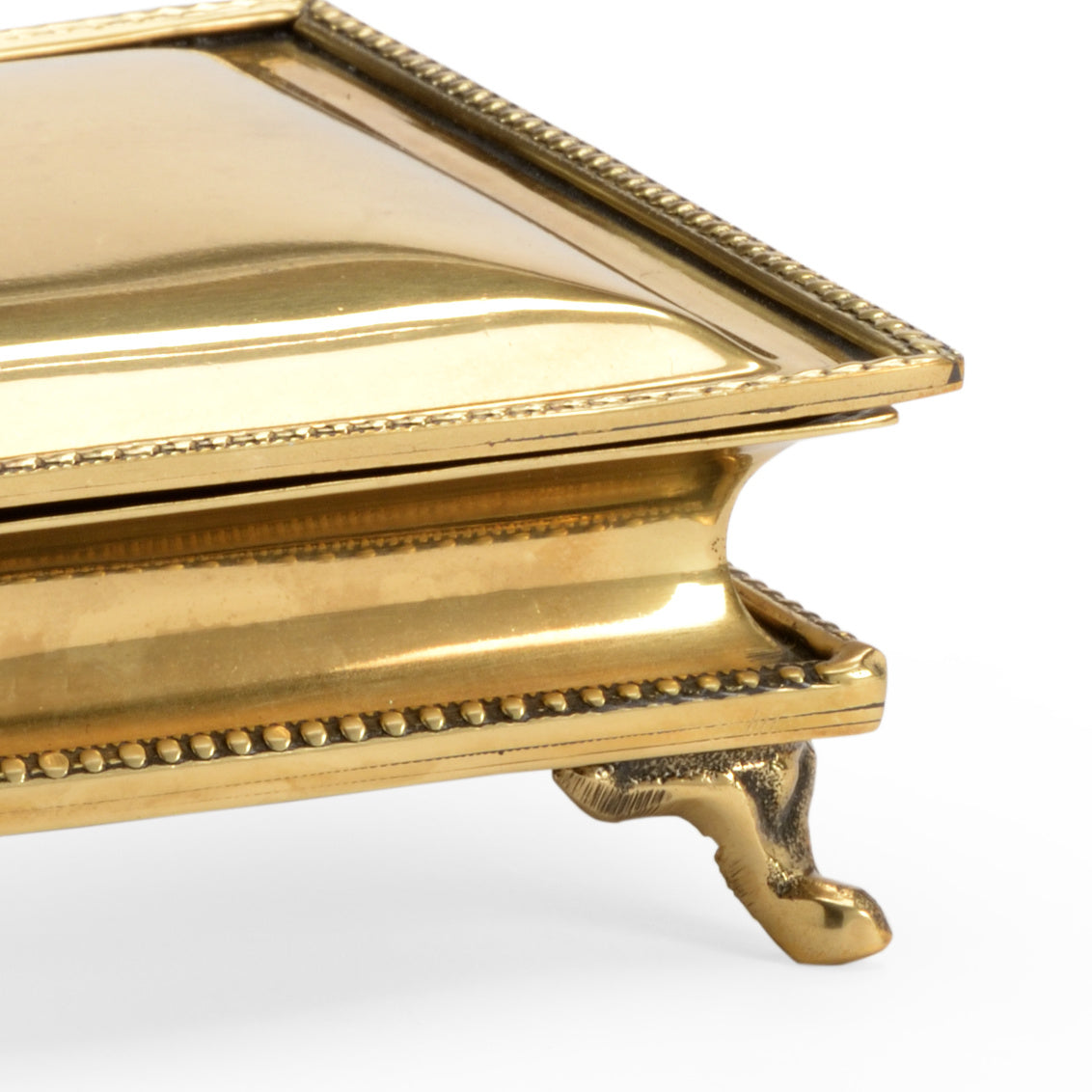 Footed Brass Box, Large