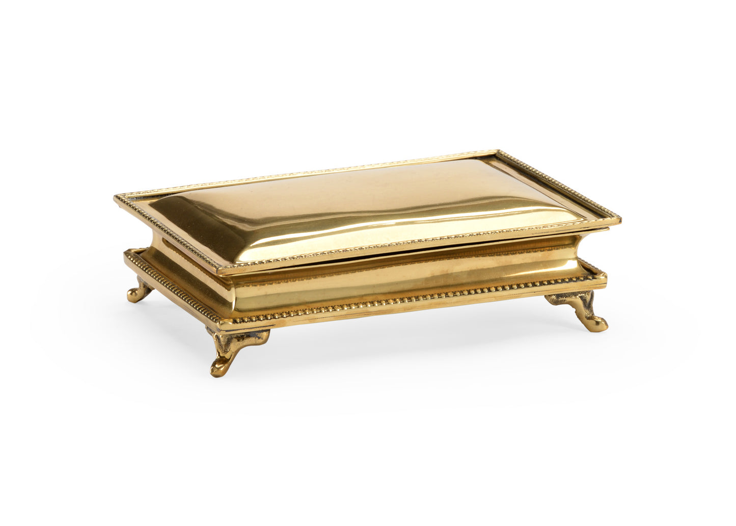 Footed Brass Box, Large
