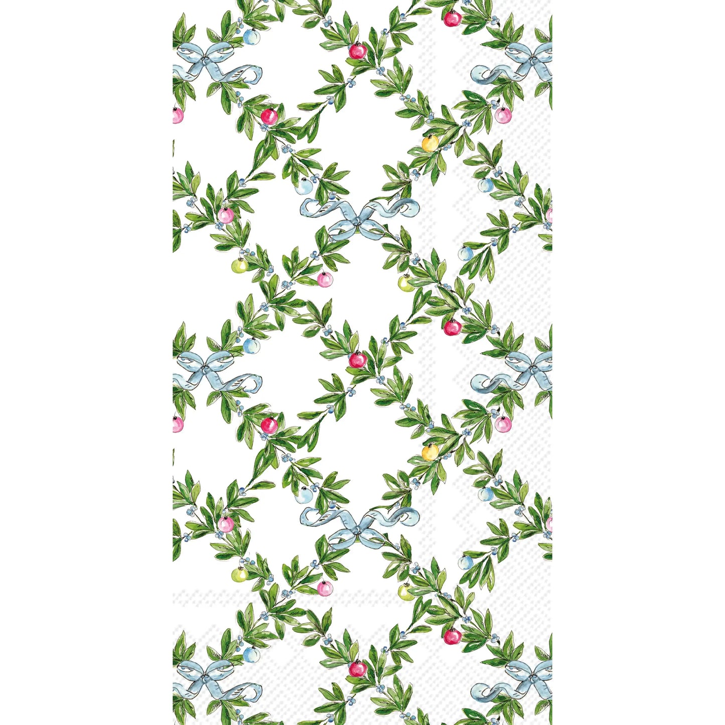 Christmas Boxwood with Ornaments Napkins