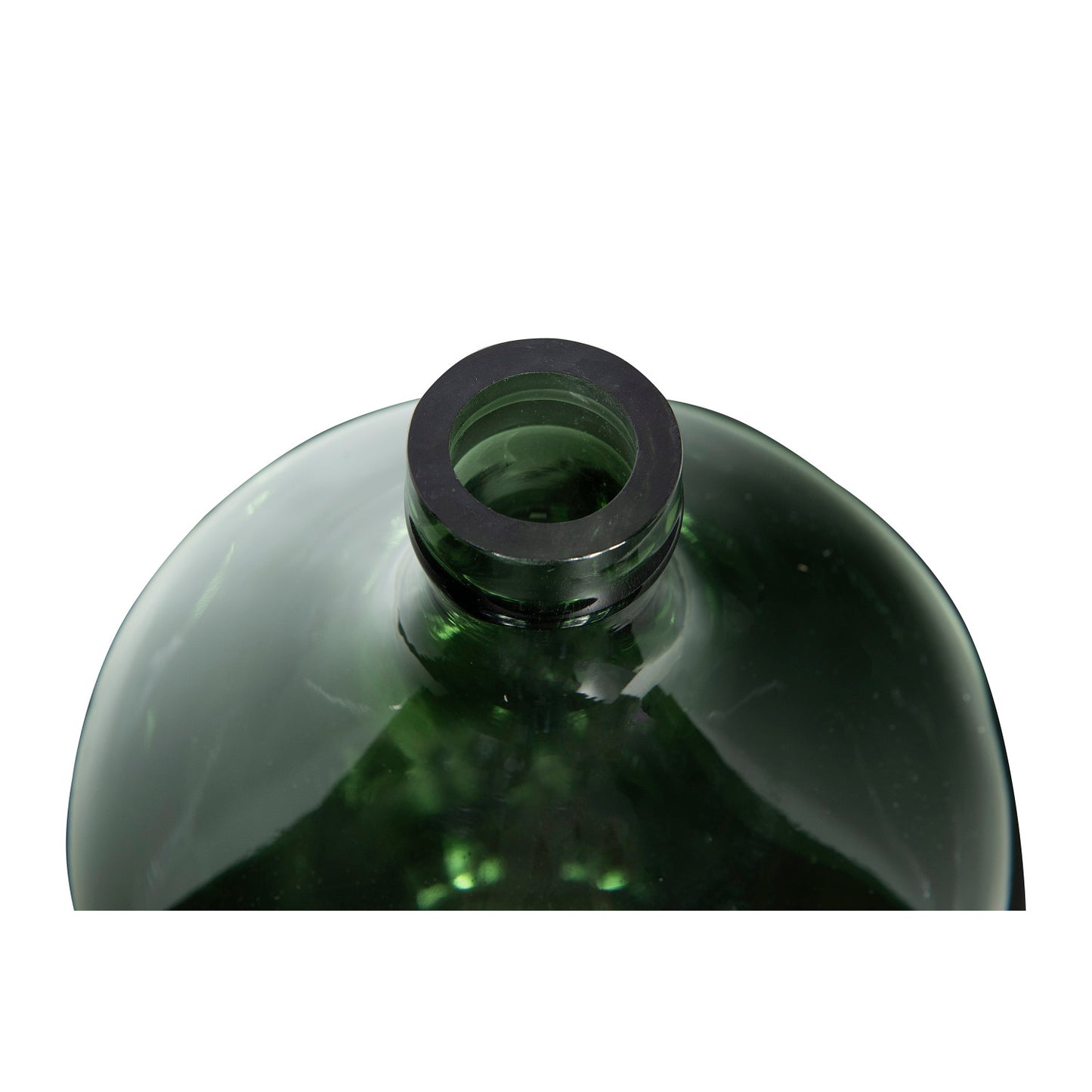 Green Glass Blown Bottle