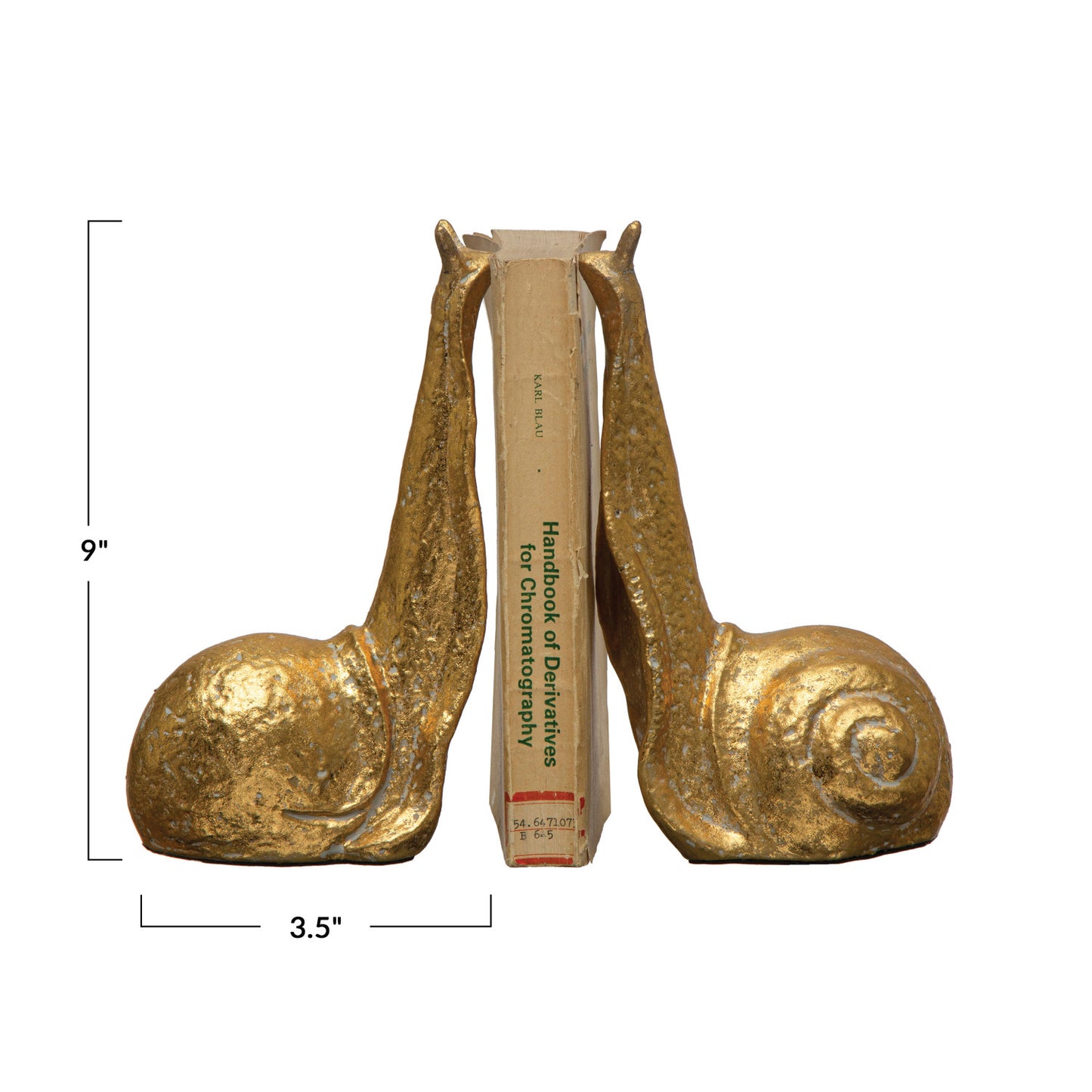 Gold Snail Bookends