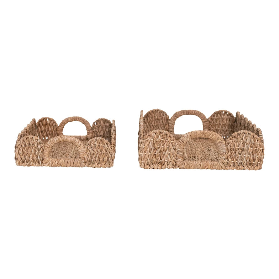 Scalloped Woven Tray
