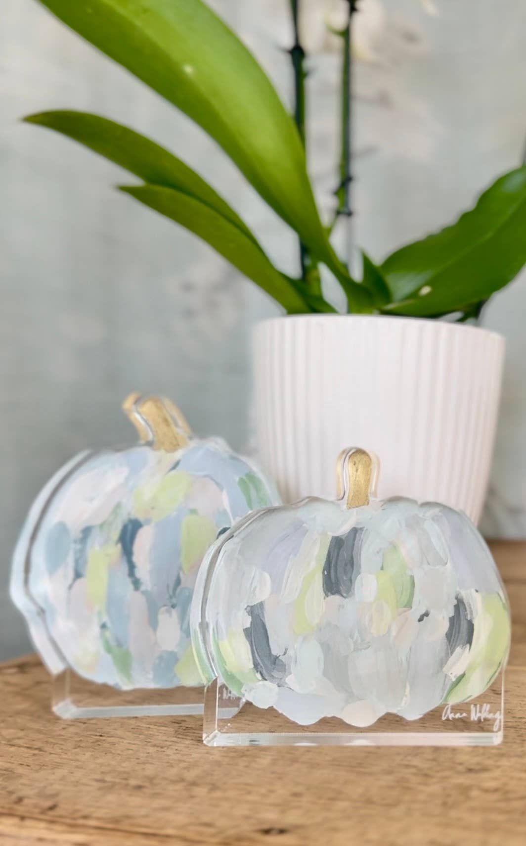 Blue Acrylic Pumpkin Blocks: Small
