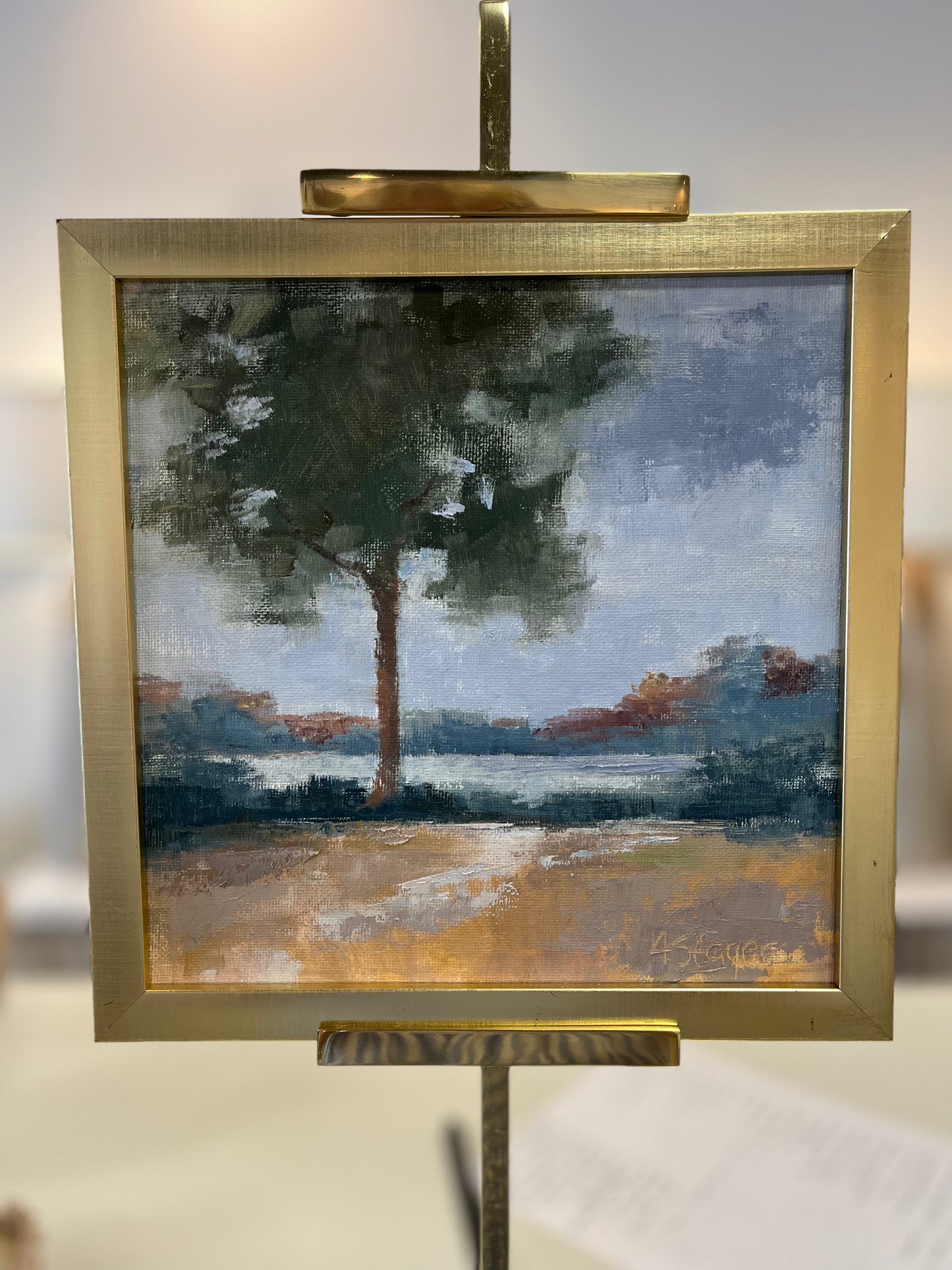 Tree By River Landscape 8x8