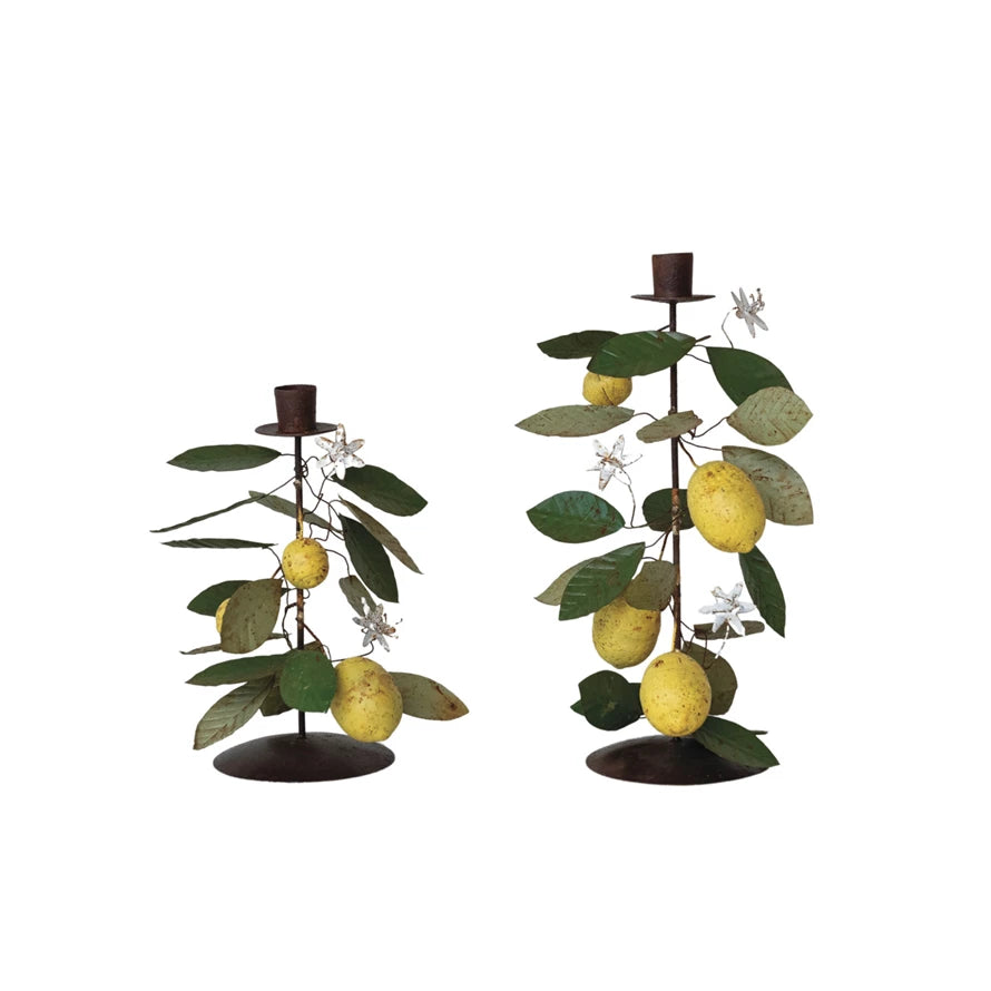 Lemon Taper Holder, set of 2