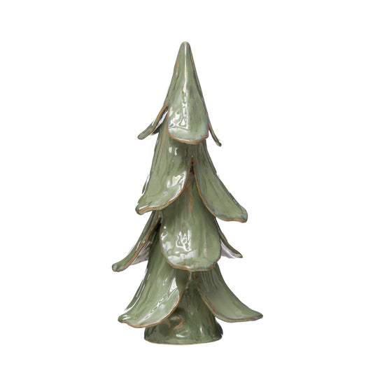 Large Mint Stoneware Tree