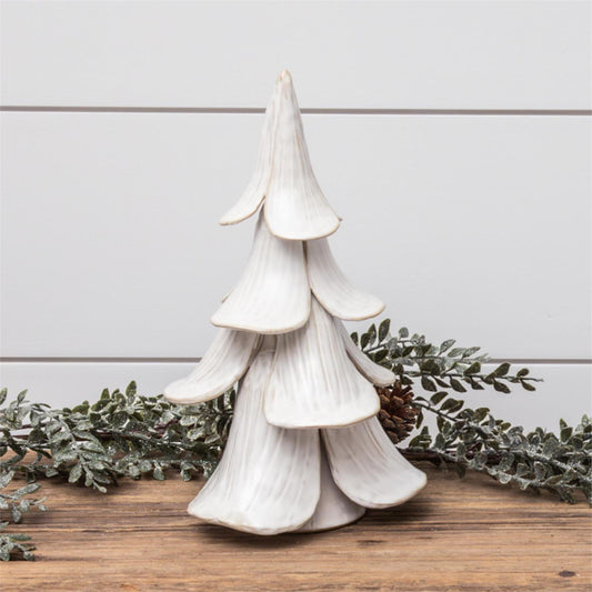Large White Stoneware Tree