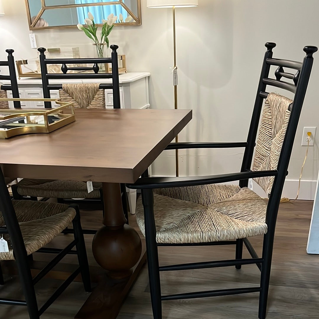 Black Rush Dining Arm Chair