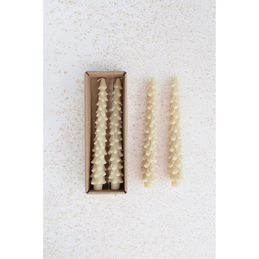 Tree Shaped Taper Candles (Tall, Set of 2)