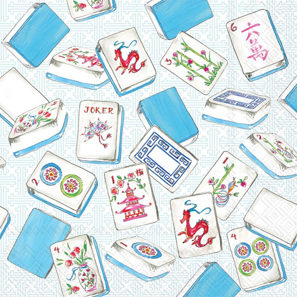 Paper Mahjong Cocktail Napkins