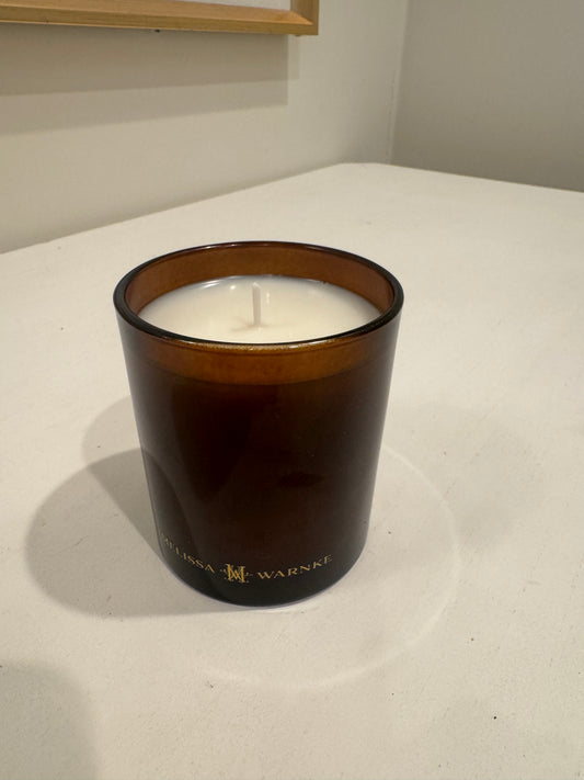 Amber Glass One Wick Candle