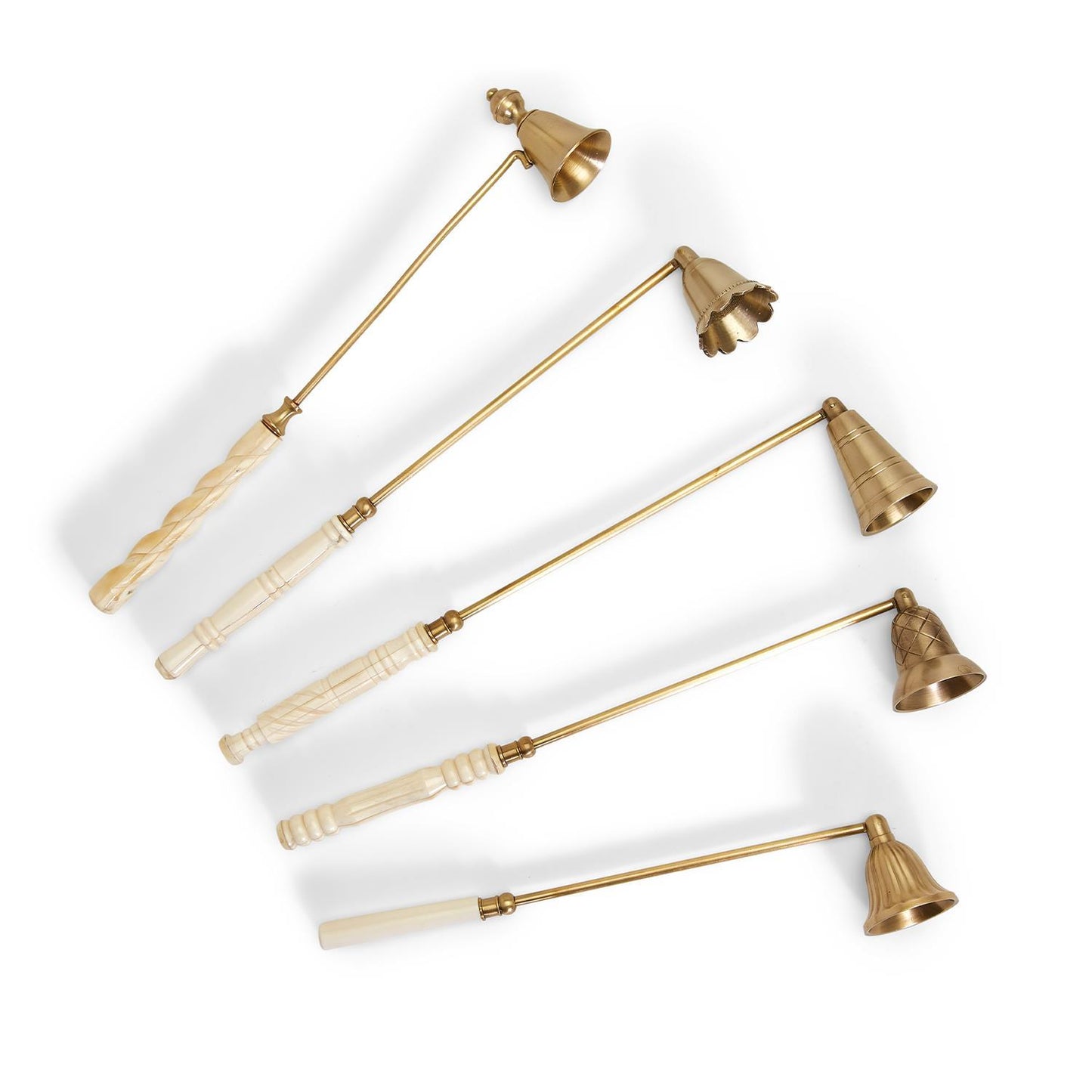 Assorted Design Antiqued Gold Candle Snuffer