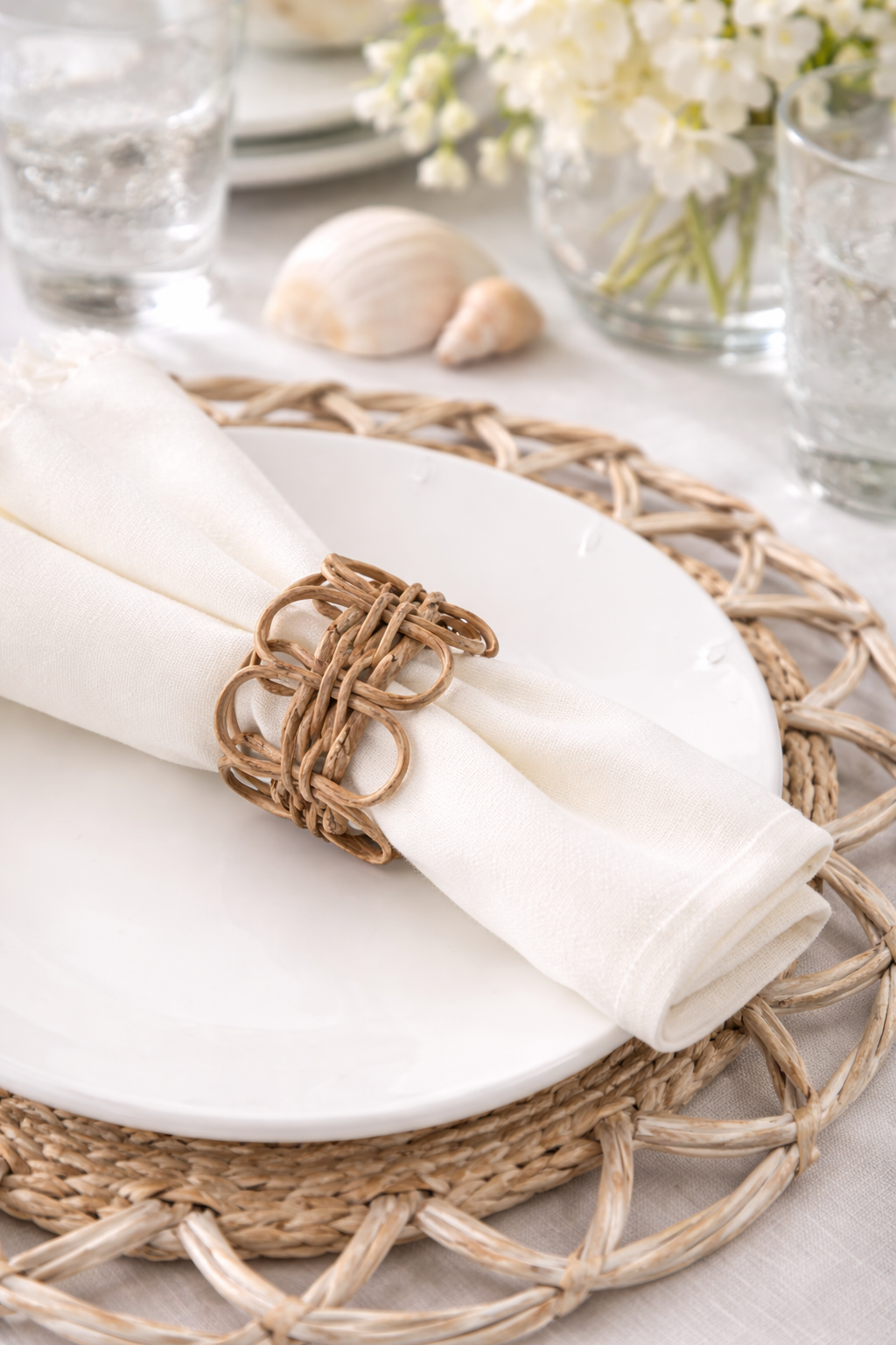 Twisted Rattan Napkin Ring