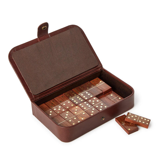 Genuine Leather Domino Set