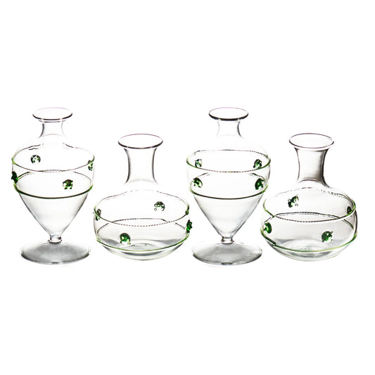 Green Rope Glass Bud Vase