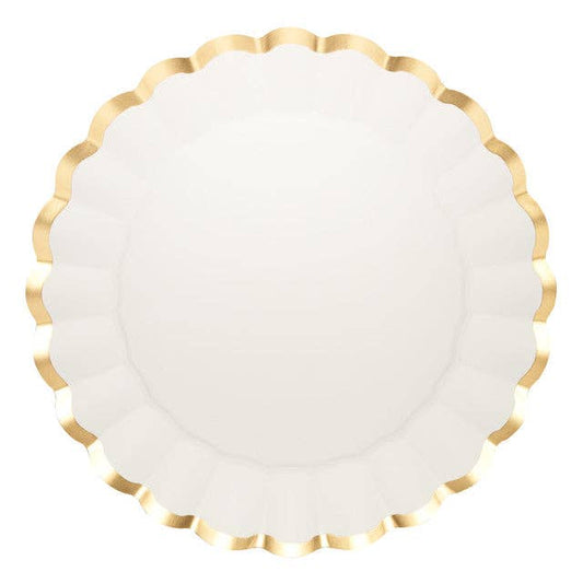 Charger Plate Gold & White
