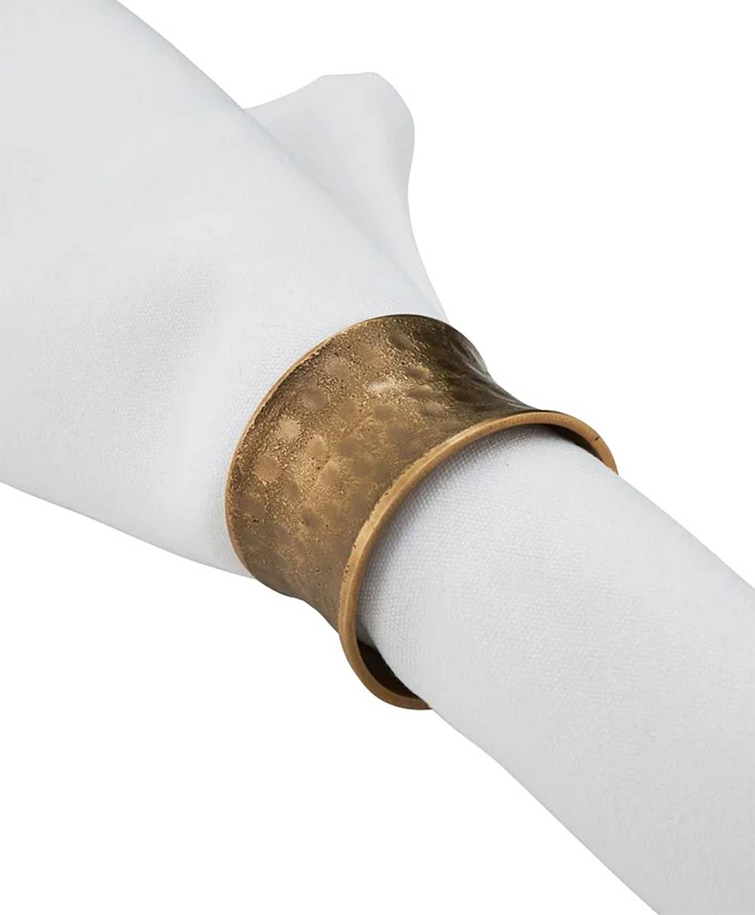 Brass Hammered Napkin Ring