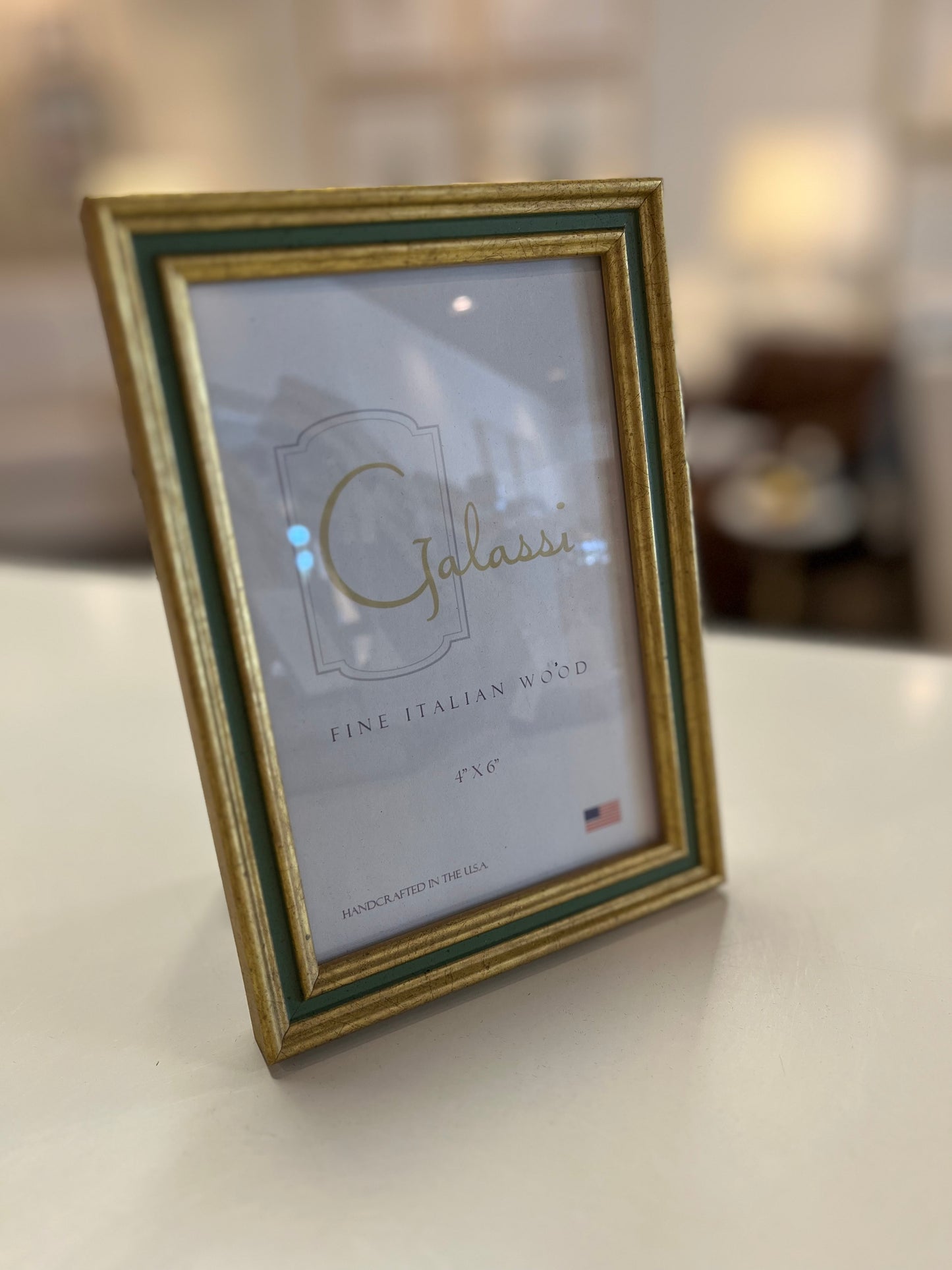 Gold with Green Channel Frame 4x6
