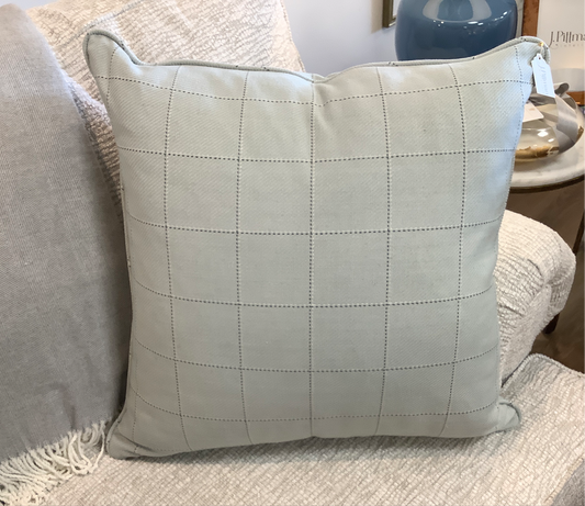 Light Blue Windowpane Pillow